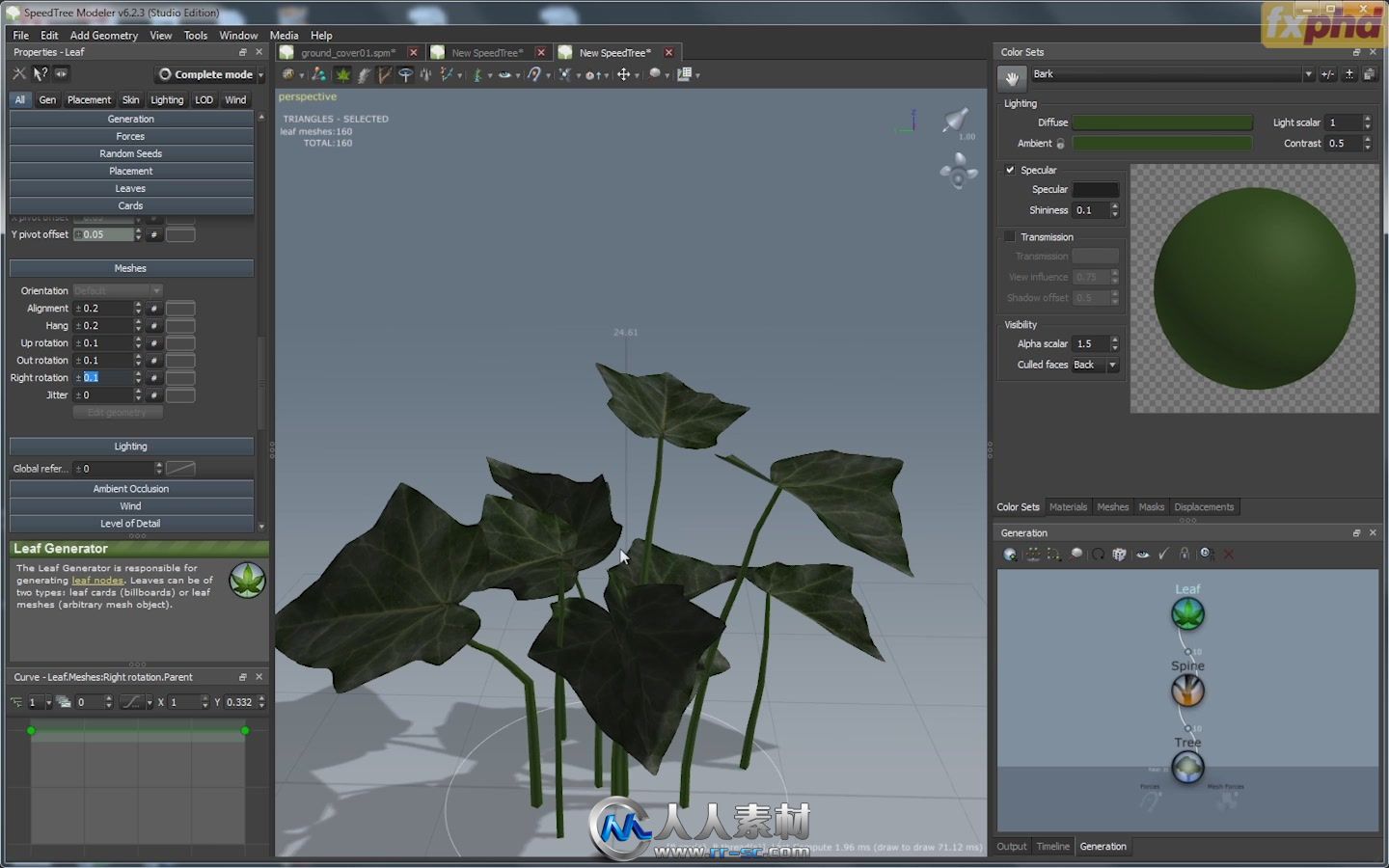 《SpeedTree三维植物环境绘景视频教程》FXPHD PNT205 3D Plants and Digital Envir...