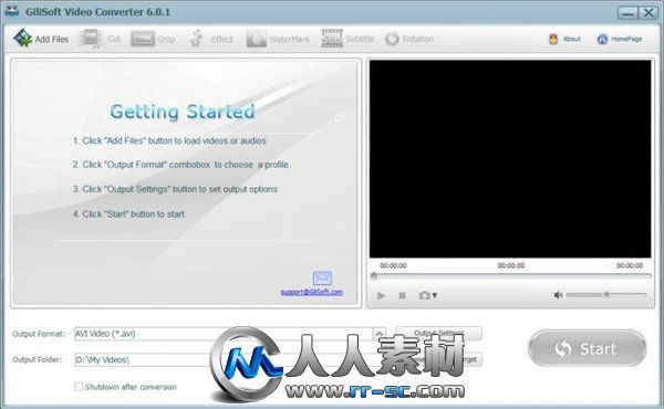 《视频转换器软件》(GiliSoft Video Converter )v6.7.0[压缩包]