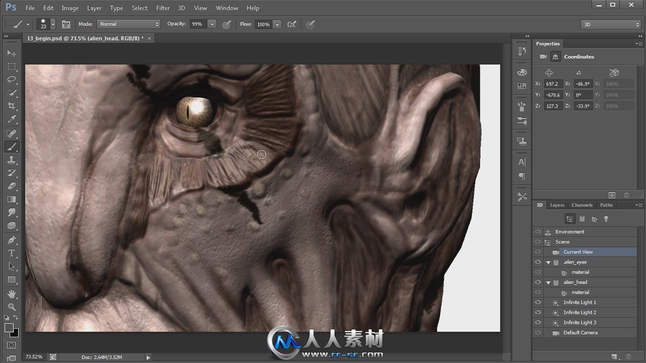 《PS三维纹理制作视频教程》Digital-Tutors Painting Workflows for 3D Assets in ...