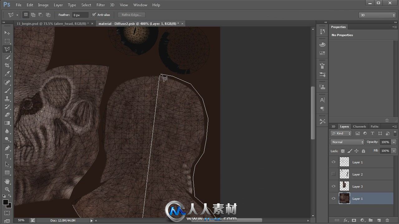 《PS三维纹理制作视频教程》Digital-Tutors Painting Workflows for 3D Assets in ...