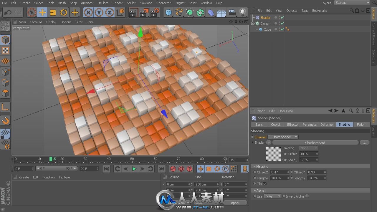 《C4D运动效果器使用技术视频教程》Digital-Tutors MoGraph Effector Reference Li...