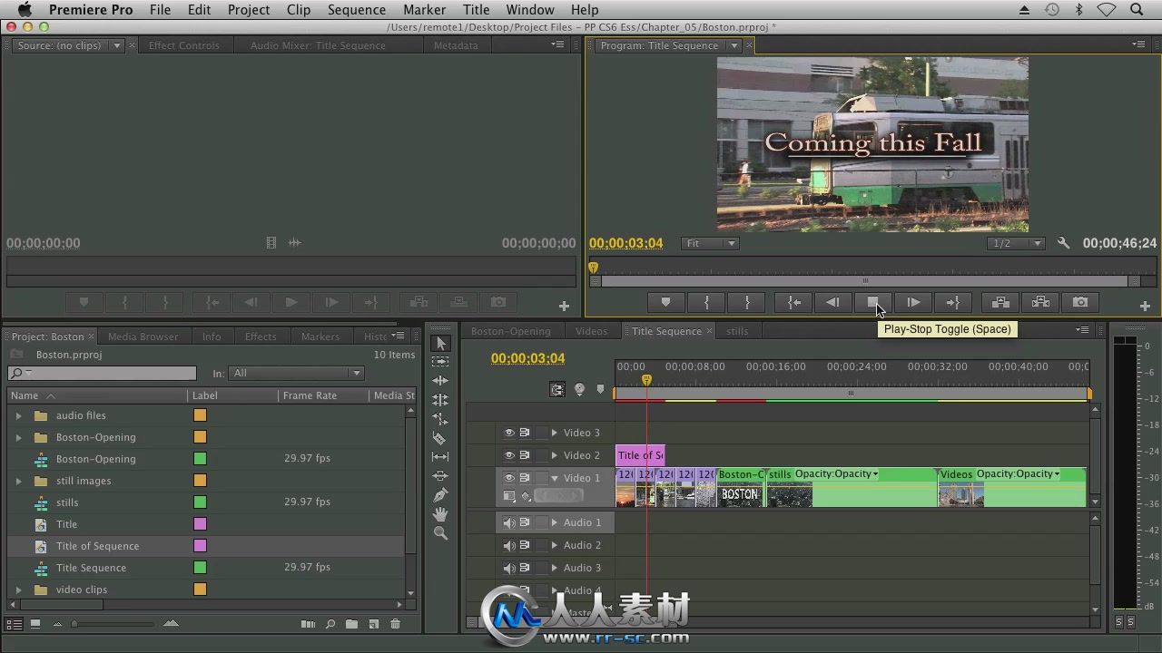 《PR CS6精华训练视频教程》Total Training for Adobe Premiere Pro CS6 Essentials