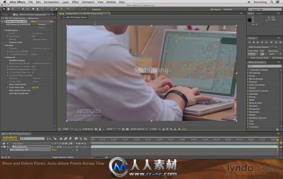 《AE功能增强视频教程》Lynda.com After Effects Technology Preview