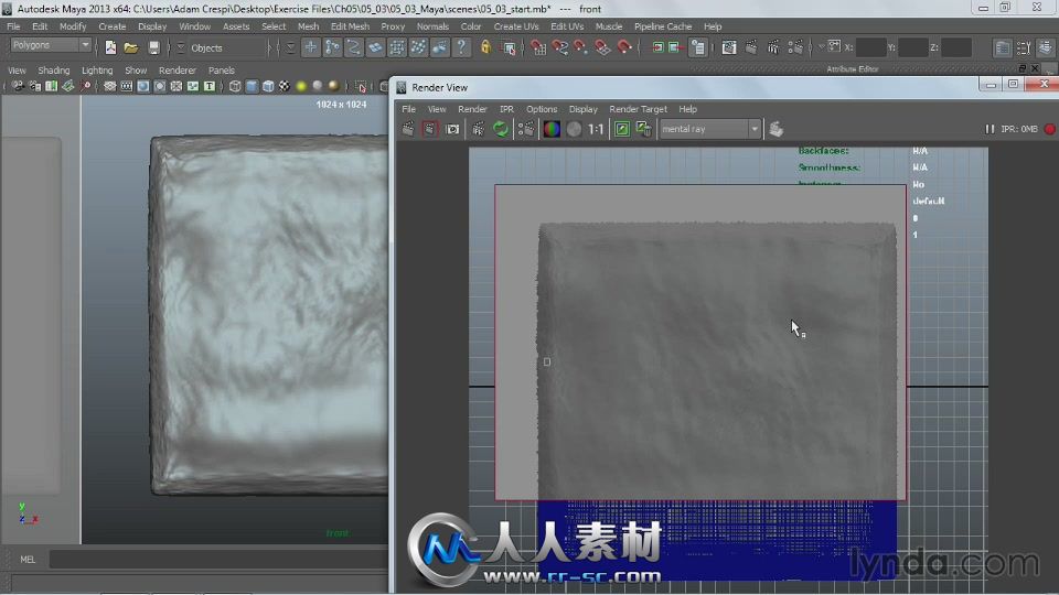 《Maya与Mudbox游戏纹理贴图视频教程》Lynda.com Texturing for Games in Maya Mud...