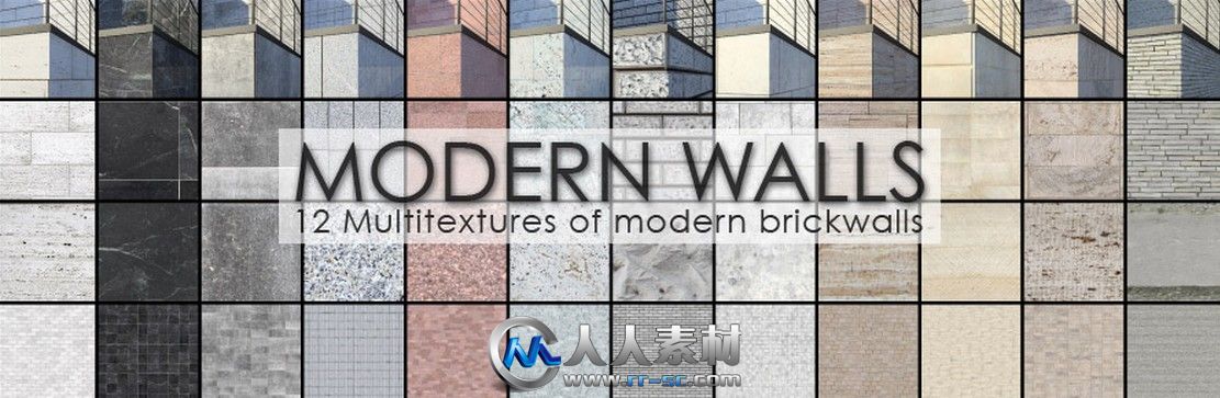 《现代墙壁纹理贴图合辑》VIZPARK Modern Walls