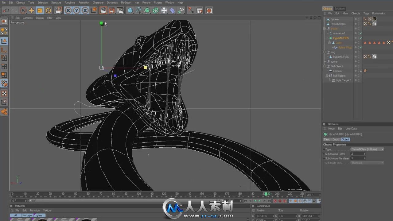 《C4D制作电影哈利波特中蛇特效视频教程》Cinema 4D Tutorial The Making of Harry...