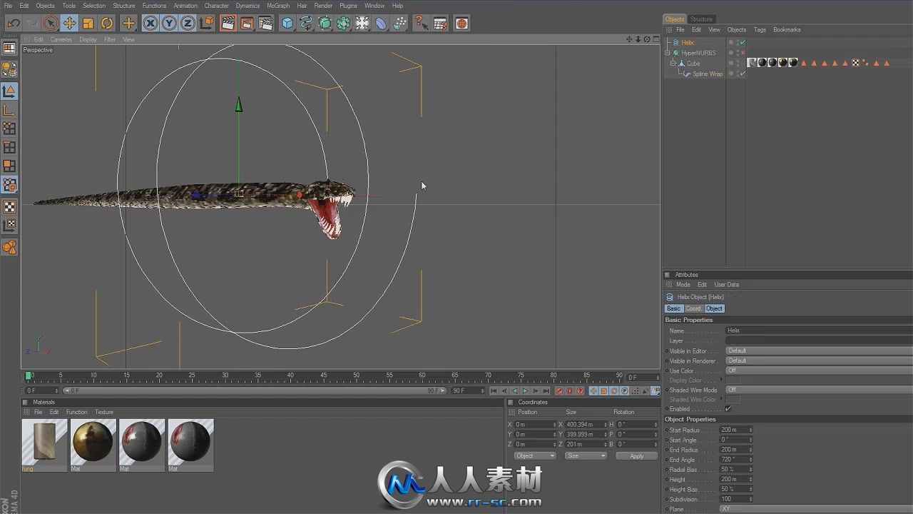 《C4D制作电影哈利波特中蛇特效视频教程》Cinema 4D Tutorial The Making of Harry...