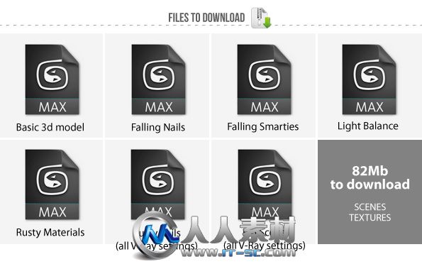 《3dsmax生锈铁钉制作视频教程》CG Blog RUSTY NAILS Full Training