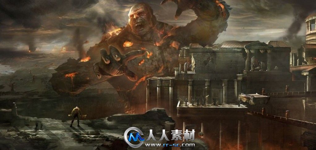 《战神3游戏艺术原画设计书籍》God Of War III Art Book