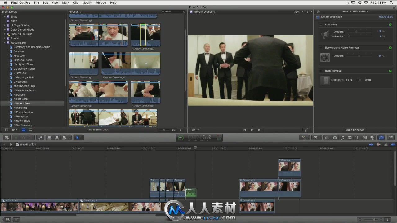 《FinalCut婚礼与企业宣传片制作视频教程》CreativeLive Final Cut Pro X