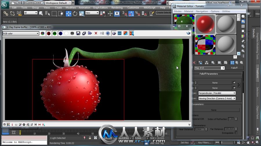 《3dsmax自然西红柿制作视频教程》CG Cookie Exclusive Nature Rendering