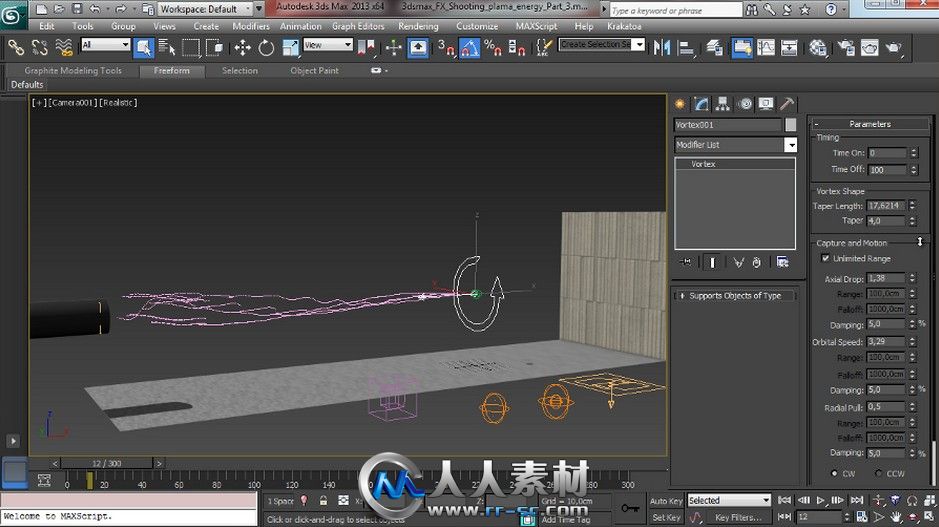 《3dsmax粒子能量炮视频教程》CG Cookie Exclusive Shooting Plasma Energy