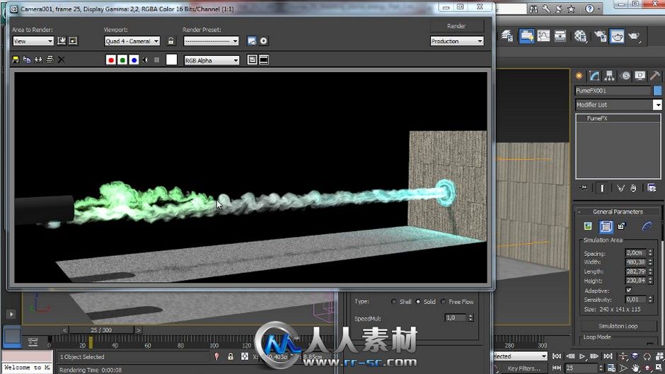 《3dsmax粒子能量炮视频教程》CG Cookie Exclusive Shooting Plasma Energy