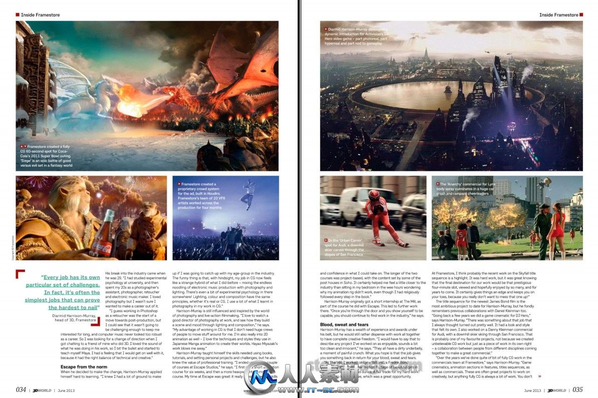 《3D世界艺术杂志2013年6月刊》3D World June 2013