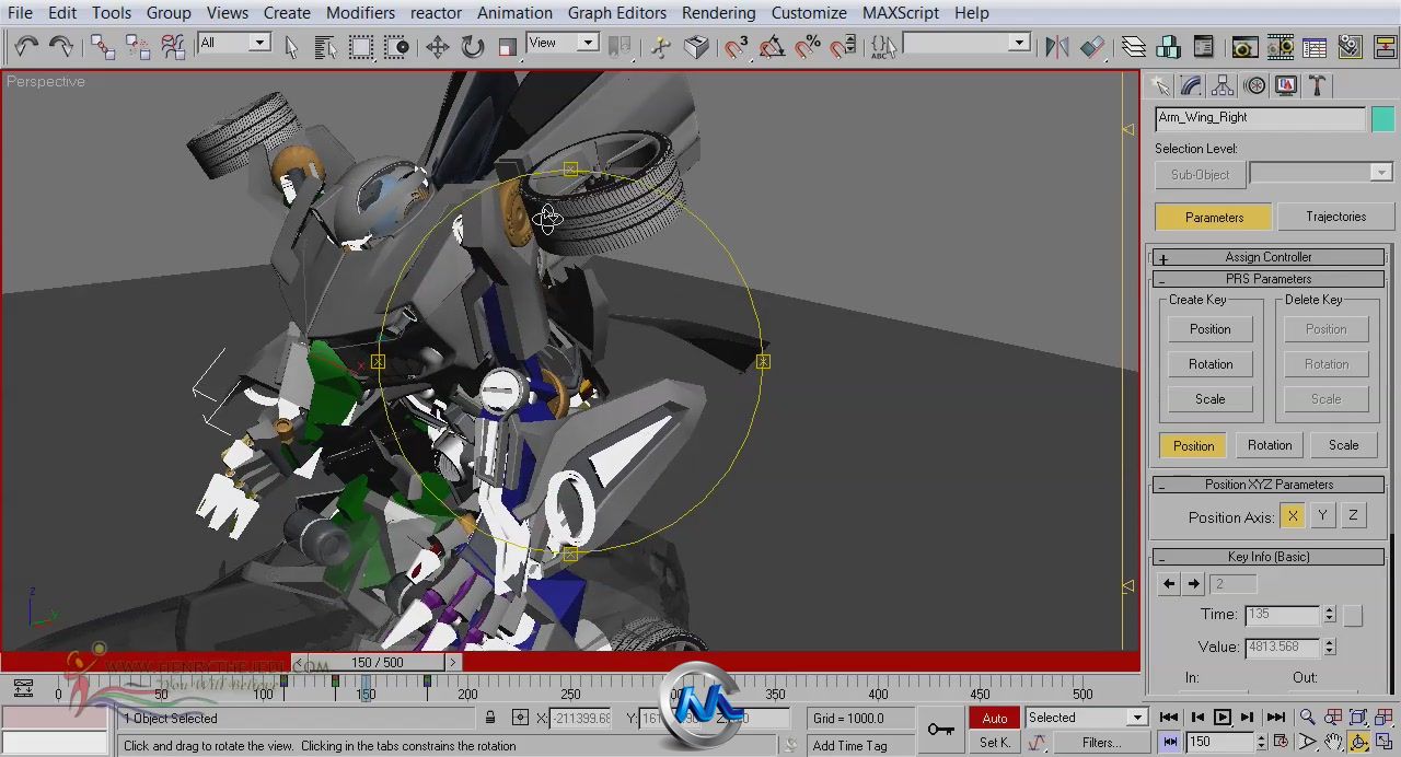 3dsmax变型金刚大黄蜂建模与动画视频教程