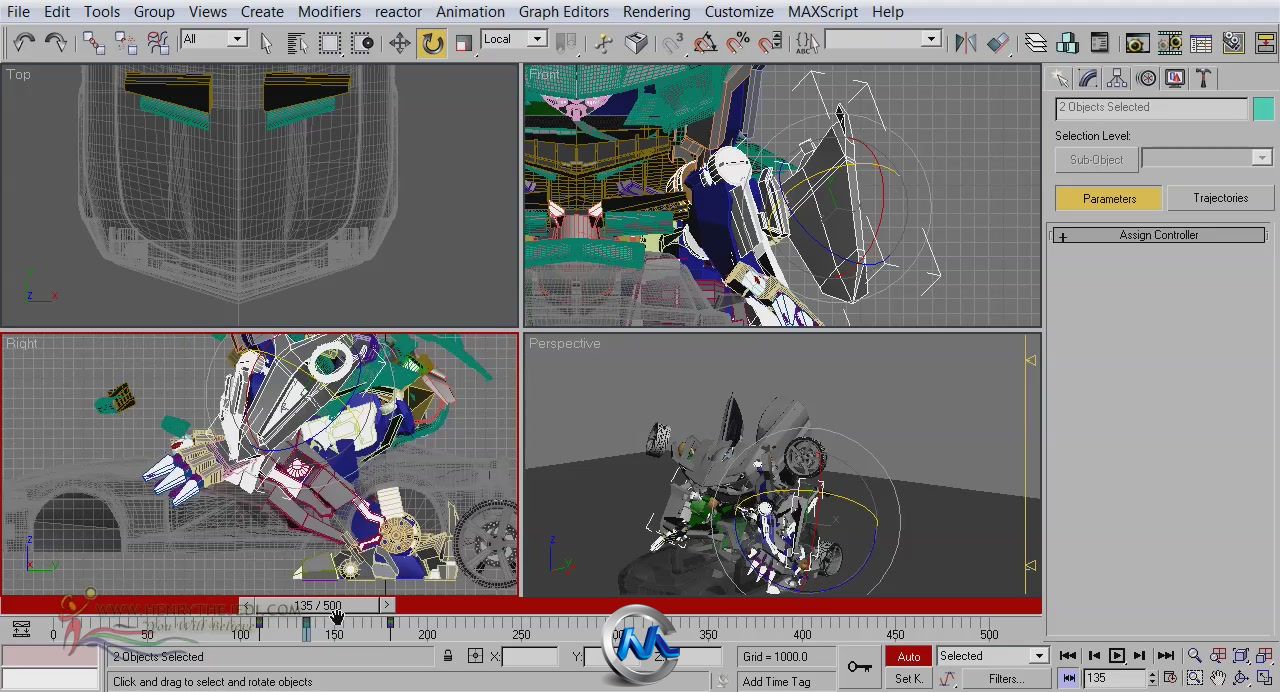 3dsmax变型金刚大黄蜂建模与动画视频教程