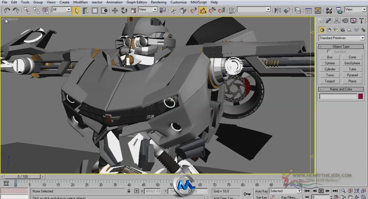 3dsmax变型金刚大黄蜂建模与动画视频教程