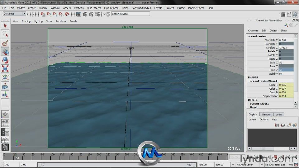 Maya流体特效视频教程 Lynda.com Creating Fluid Effects in Maya