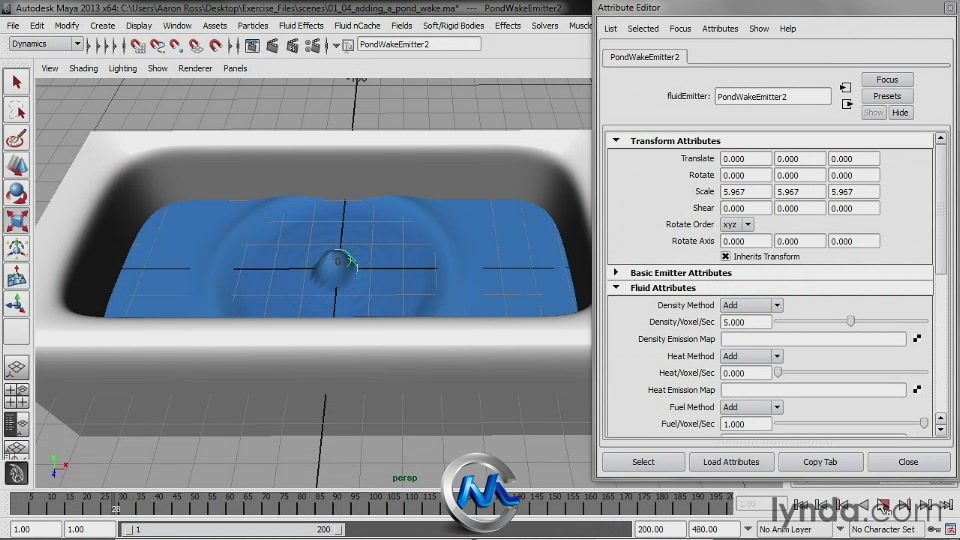 Maya流体特效视频教程 Lynda.com Creating Fluid Effects in Maya