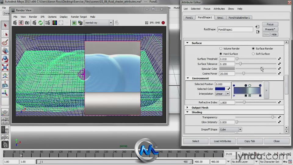 Maya流体特效视频教程 Lynda.com Creating Fluid Effects in Maya