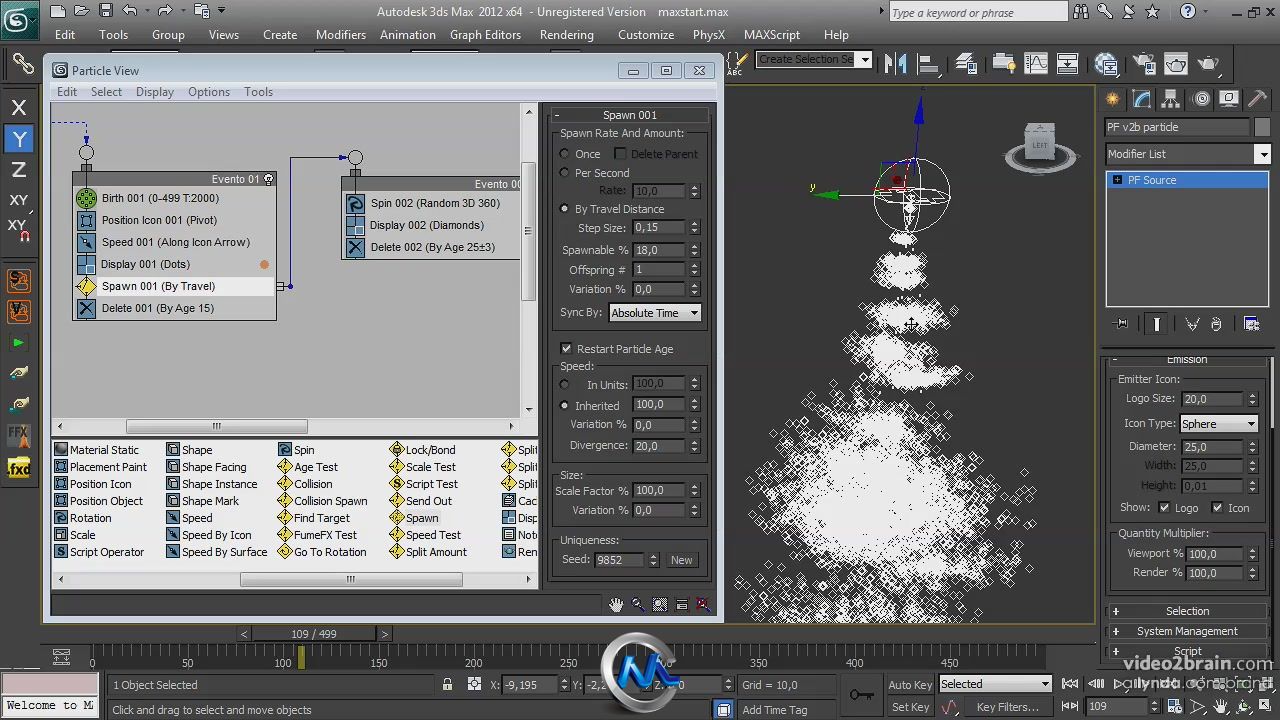 3dsmax粒子系统视频教程 video2brain Particle systems in 3ds Max Spanish