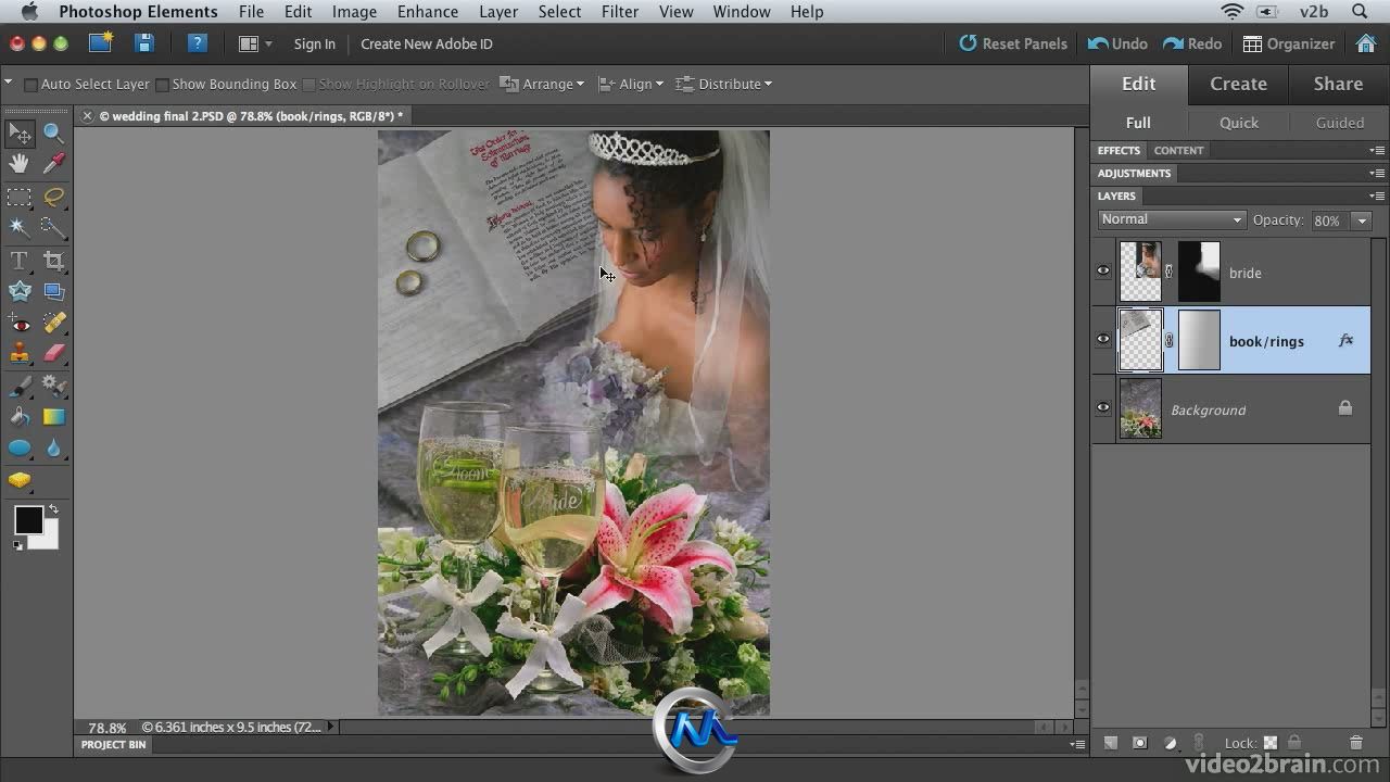 Photoshop Elements 9图像特效合成视频教程 video2brain Combining Images with Ph...