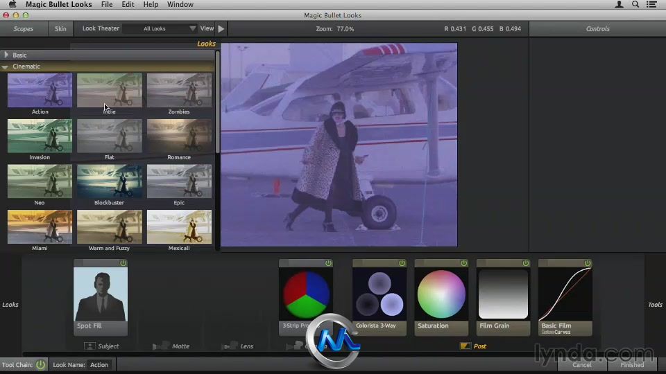 红巨星高端调色插件全面训练视频教程 Lynda.com Up and Running with Magic Bullet...