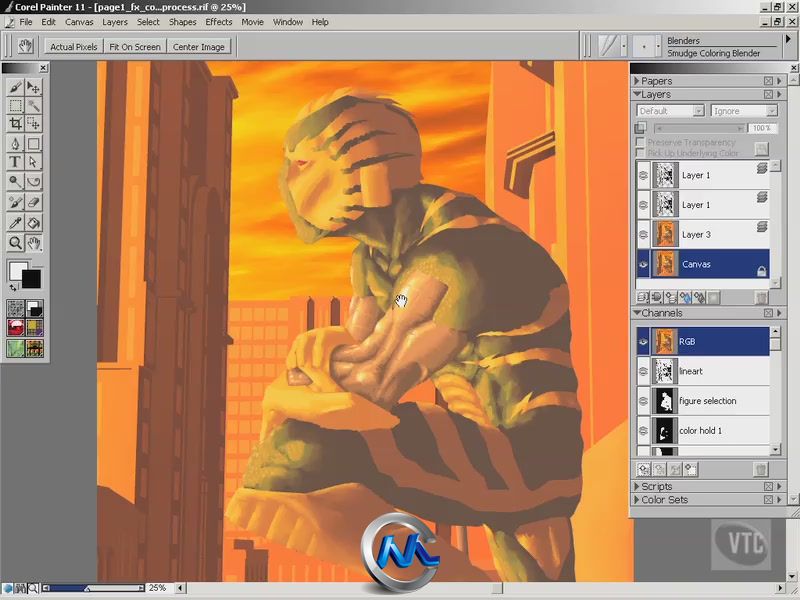 Corel Painter现代数字漫画技术视频教程 VTC.com Creating Modern Comics Course