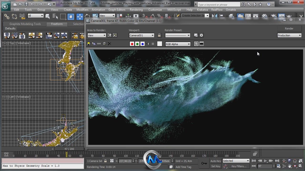 3dsMax粒子模拟高级训练视频教程 CGCookie Playing with Particles Advanced in 3d...