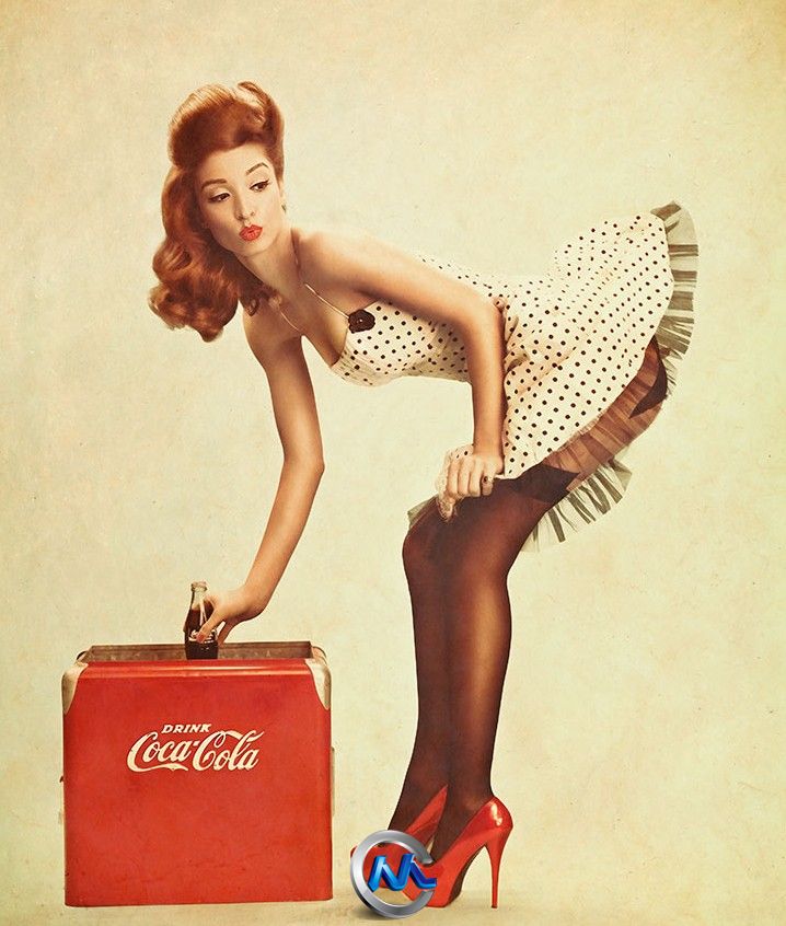 Photoshop复古美女可乐广告视频教程 Phlearn Pro Pinup Cola