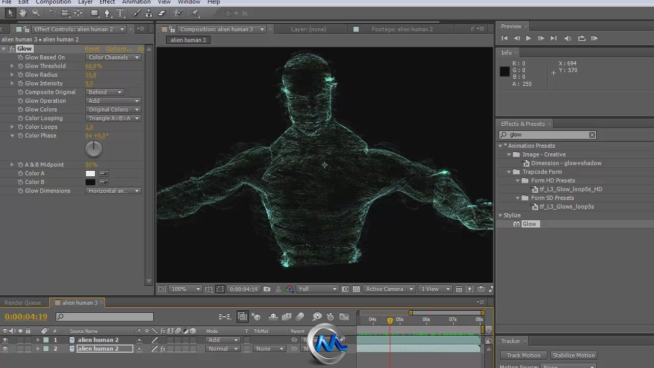 C4D普罗米修斯电影特效视频教程 Cinema 4D Tutorial.Net Prometheus Holographic N...