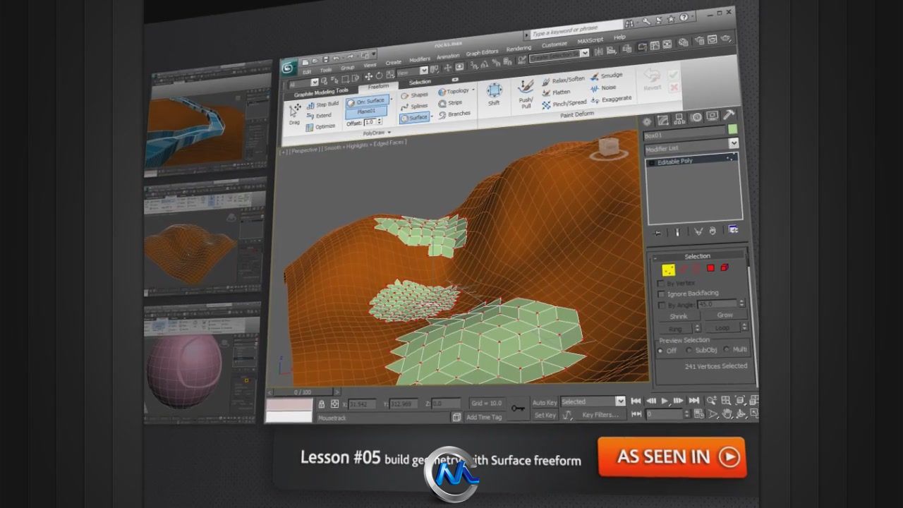 3dsMax自由建模工具视频教程 Digital-Tutors Getting Started with the Freeform M...