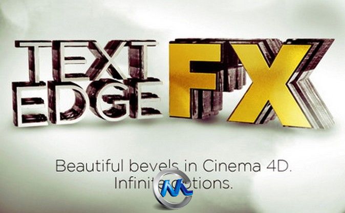 C4D文字倒角预设V1.4版 Text Edge FX v1.4 Bevel Kit for Cinema 4D