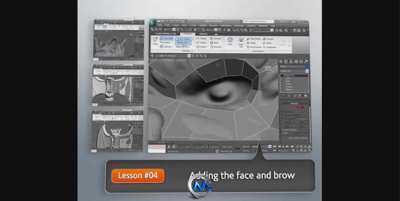 3dsMax修改拓扑结构视频教程 Digital-Tutors Retopologizing Meshes in 3ds Max