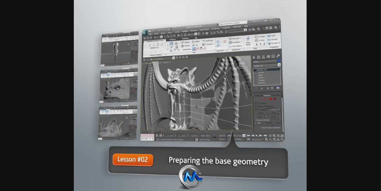 3dsMax修改拓扑结构视频教程 Digital-Tutors Retopologizing Meshes in 3ds Max