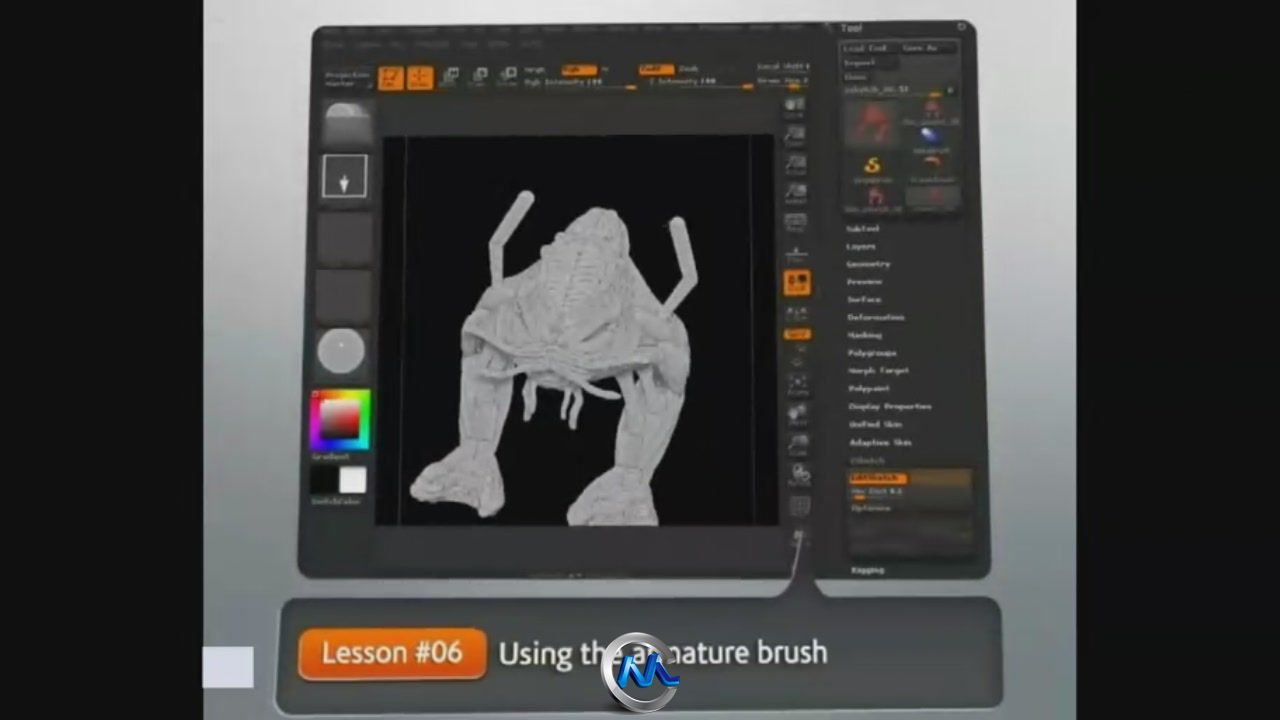 ZBrush中ZSketching使用技术视频教程 Digital-Tutors Getting Started with ZSketc...