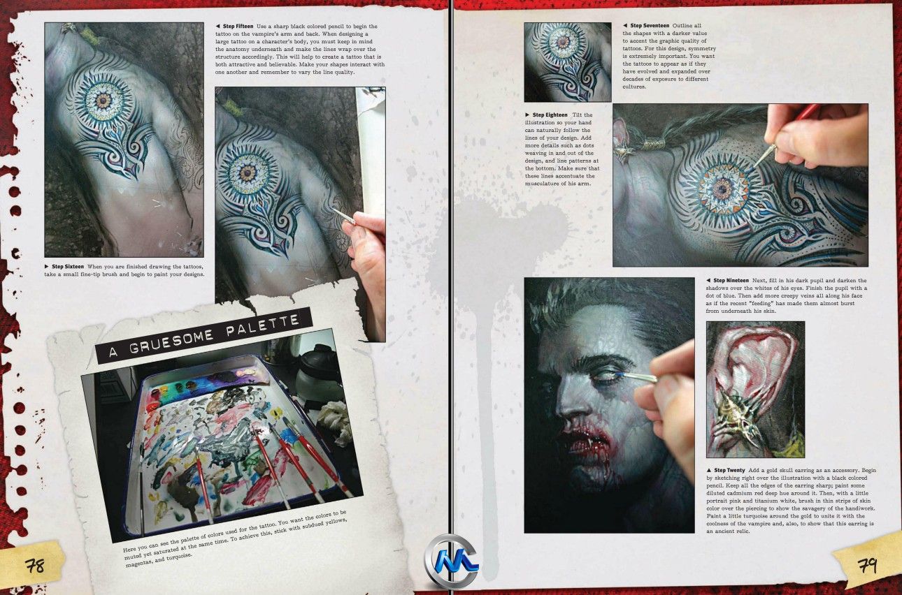 吸血鬼绘画技法书籍 How to Draw Vampires Discover the secrets to drawing paint...