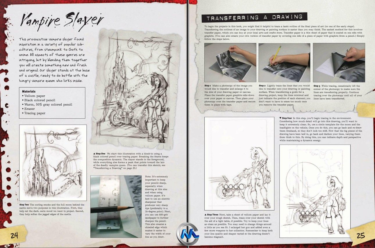 吸血鬼绘画技法书籍 How to Draw Vampires Discover the secrets to drawing paint...