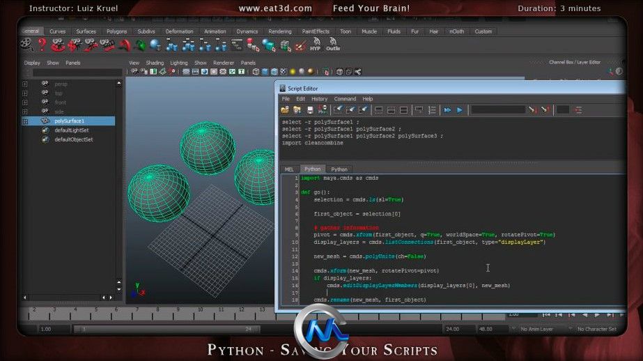 Maya脚本基础应用视频教程 Eat 3D Autodesk Maya Scripting An Introduction and A...