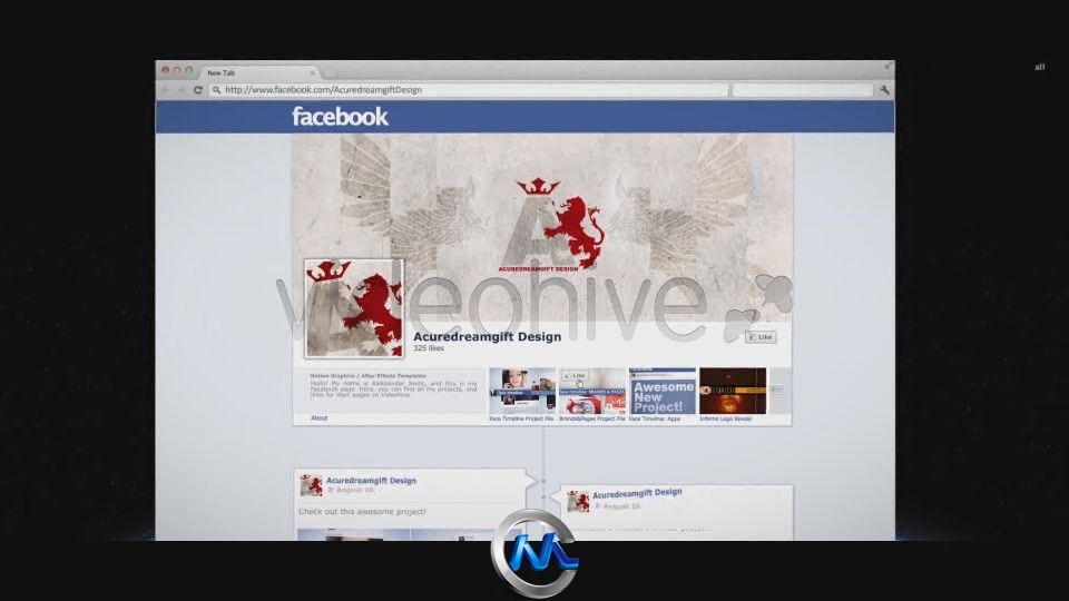 社交网站时间线AE模板 VideoHive Face Timeline Apps 2906632 Project for After E...