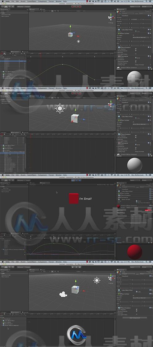 Unity动画图示训练视频教程