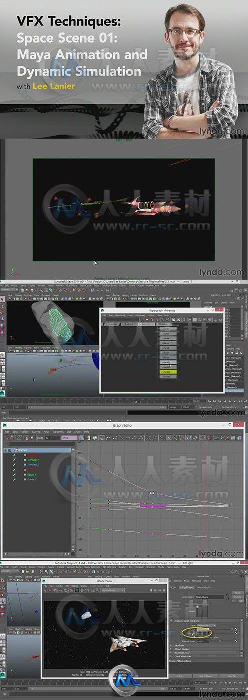 视觉特效系列之宇宙空间Maya动画制作视频教程第一季