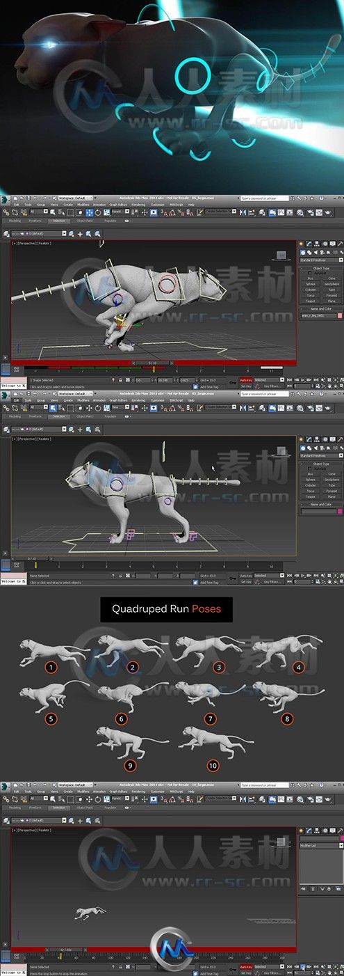 3dsMax 2014四足动物动画高效技术视频教程