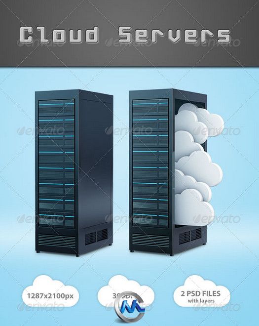 云服务器促销推广海报PSD模板