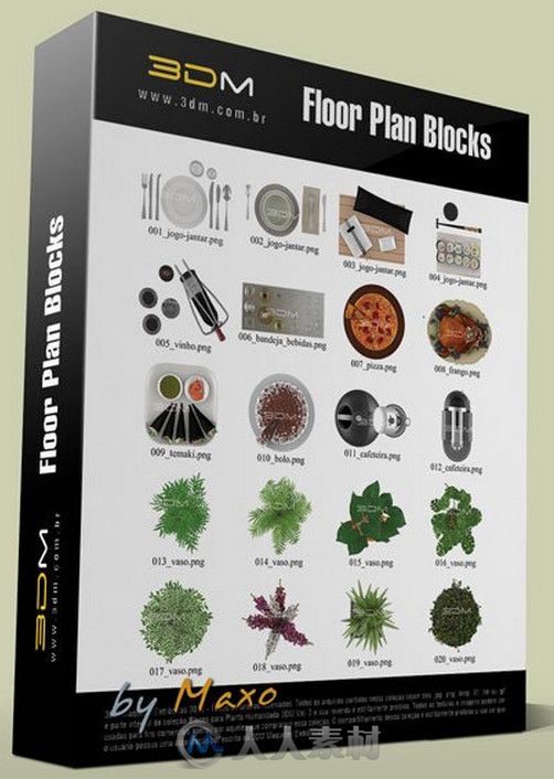 3DM室内贴图合辑 3DM Floor Plan Blocks