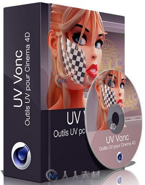 CodeVonc VoncUV贴图编辑器C4D插件V1.0版 CodeVonc VoncUV v1.0 for Cinema 4D