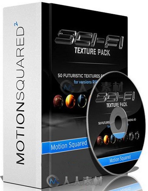 Motionsquared影视科幻C4D纹理贴图合辑V1.1版 Motion Squared Sci-Fi Texture Pack...