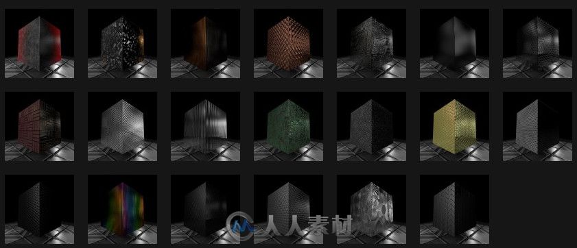 Motionsquared影视科幻C4D纹理贴图合辑V1.1版 Motion Squared Sci-Fi Texture Pack...