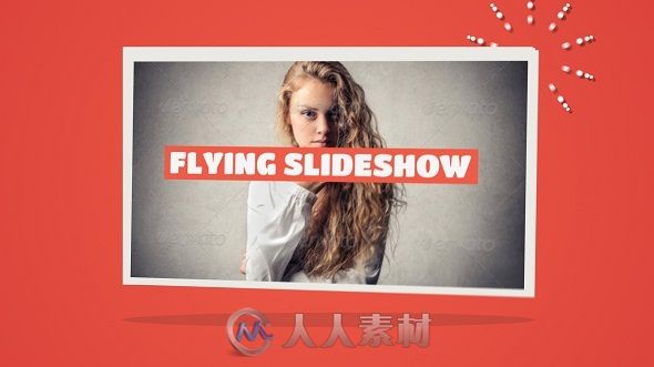 翻转图版相册动画AE模板 Videohive Flying Slideshowr 7857794 Project for After ...