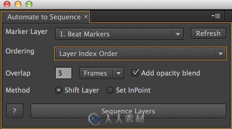 AE层级序列自动标记脚本插件 Aescripts Automate to Sequence v1.1